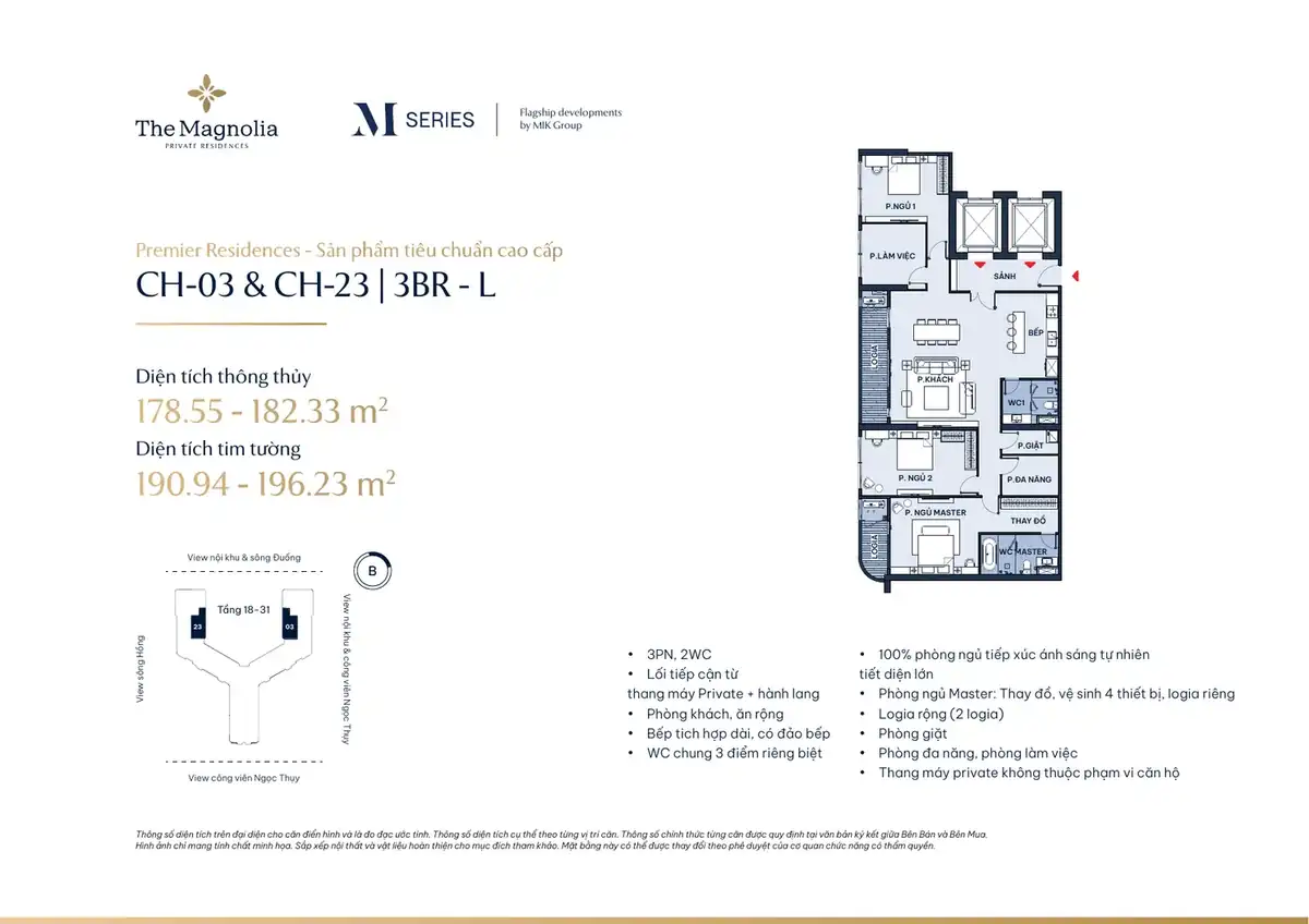 Layout 3BR-L CH03 CH23 The Magnolia
