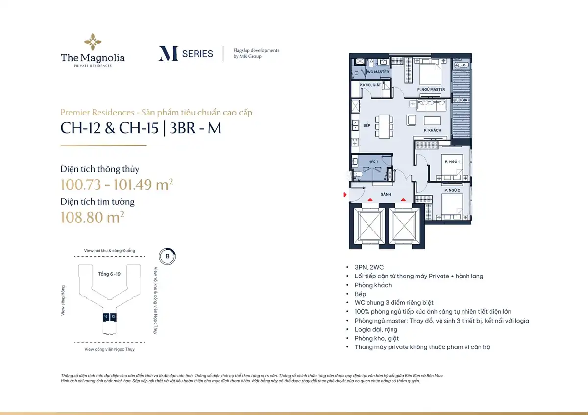 Layout 3BR-M CH12 CH15 The Magnolia